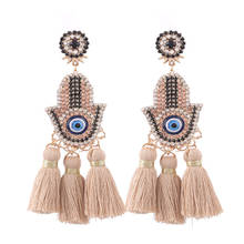 Sehuoran Bohemian Tassel Earrings Finger Pendientes Oorbellen Crystal Long Dangle Drop Earrings For Women Fashion Jewelry Gifts 2024 - buy cheap