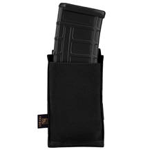 KRYDEX Single 5.56 Open Top Elastic Rifle Magazine Pouch Tactical High Speed Fast Draw MOLLE / PALS Magazine Carrier Black 2024 - buy cheap