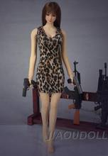 Mnotht-vestido con estampado de leopardo de soldado femenino, escala 1/6, apto para 12 pulgadas, Phicen Tbleague, accesorios para figuras de acción, juguete 2024 - compra barato