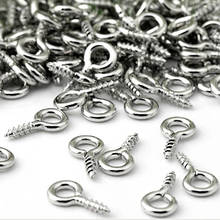 100PCS Small Tiny Mini Eye Pins Eyelet Connector Screw Loops for Pendants of 8MM x 4 MM Metal Eyepins Hooks Eyelets Screw 2024 - buy cheap