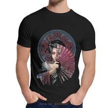 Camiseta clásica de cuello redondo para hombre, Camisa de algodón Natural Vintage con estampado de Guerrero Geisha japonés, tatuaje fresco de Tokio, Harajuku, gran oferta 2024 - compra barato