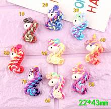 5pcs /lot Cute Polymer Clay Unicorn Minature Craft DIY Hair Bow Center Accessories 2024 - buy cheap