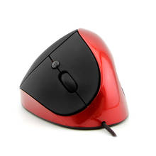Mouse vertical ergonômico com fio, mouse para jogos saudável criativo com usb 5d ótico de 1600 dpi com mousepad para pc notebook 2024 - compre barato
