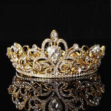 Baroque Beauty Crystal Gold Princess Tiara Magnificent Rhinestone Diadem For Bride Hairband Wedding Crown Hair Accessories 2024 - buy cheap