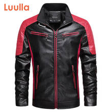 Luulla Men 2020 Autumn Brand New Motor Biker Fashion Leather Jacket Coat Men Spring Casual Outwear Faux Leather Jacket Men 4XL 2024 - buy cheap