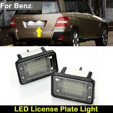 For BENZ GLK-CLASS X204 2007-2013  Car Rear white LED license plate light number plate lamp 2024 - buy cheap