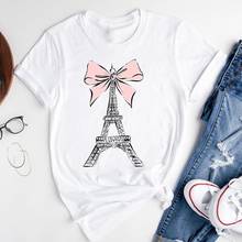 Women Graphic Cartoon Bow Love Travel Holiday Ladies Short Sleeve Summer Fashion Print Female Clothes Tops Tees Tshirt T-Shirt 2024 - buy cheap