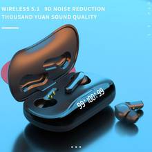 Fones de ouvido sem fio tws210 bluetooth 5.1, headset intra-auricular à prova d'água com grave pesado 2024 - compre barato