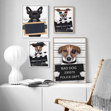 Funny Dogs Holding Sign Poster and Print Canvas Nursery Painting Nordic Wall Art Pictures Kids Baby Room Modern Home Decoration 2024 - buy cheap