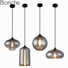 Modern Smoke Gray Glass Pendant Lights Industrial Hanglamp for Living Room Restaurant Home Decor Lighting Nordic Led Luminaire 2024 - buy cheap