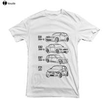 Germany Classic Car 1 Series Car Outline T-Shirt For Bimmer Owners And Fans Graphic Hd Cotton Clothing Custom Graphic Shirts 2024 - buy cheap