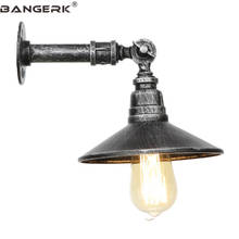 Luminária led de ferro para decoração loft, arandela ajustável, vintage, luminária de parede para o quarto, lâmpada de cabeceira, iluminação doméstica 2024 - compre barato