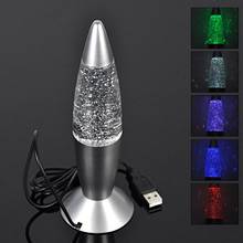 1pc 3D Rocket Multi Color Changing Lava Lamp RGB LED Glitter Party Mood Night Light Christmas Gift Bedside Night lamp 2024 - buy cheap