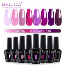 NAILCO 8PCS Set Colors Nail Gel Polish Nail Art Semi-permanent UV Varnish Nail Supplies For Professionals For Manicure top coat 2024 - buy cheap