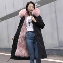 2021 NEW Waterproof Parka Winter Jacket Women Real Fur Coat Natural Fur Collar Fox Fur Liner Detachable Streetwear 2024 - buy cheap