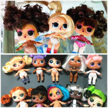 Bonecas de cabelo das séries 5 com mudança de cor 8cm, bonecas de cabelo grandes, conjunto de bonecas lol bhaddie sprato de brinquedo para crianças, presente de brinquedo l. o. l. Surpresa para crianças 2024 - compre barato