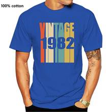 Camiseta blanca divertida para hombre, camiseta negra Retro Vintage 1982, old Bday camiseta para 36 años, camiseta para cumpleaños para hombre 2024 - compra barato