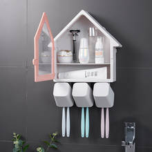 Bathroom Shelf Toilet Toothpaste Toothbrush Holder Free Punching Wash Set Storage Hanger 2024 - buy cheap