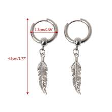 Korean Jewelry Hip Hop kpop Drop Earrings Leaf Pendant Dangle Chain Earrings Cross Long Chain Earring 2024 - buy cheap