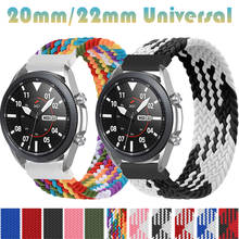 Ремешок Соло для Huawei Watch GT 2e GT2 Pro, универсальный плетеный браслет для Whatchbands, Samsung Galaxy Watch 3 Active, 42/46 мм, 20 мм 22 мм 2024 - купить недорого