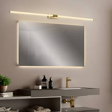 Luminária de parede moderna de led com espelho, luminária moderna para banheiro com comprimento de 530/800/950/1230mm, lâmpada para parede banhada a ouro 1520 ° 2024 - compre barato