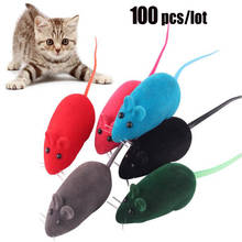 100 unids/lote de Pvc + flocado falso, ratón, rata, sonido de ruido, mascota, perro gato, juguete de juego, envío gratis 2024 - compra barato
