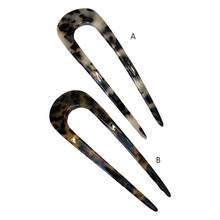 U Shaped Hair Pin Fork Sticks 2 Prong Acetate Tortoise Shell Hairpin Chignon Pin 2024 - buy cheap