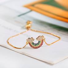 Pulseiras e braceletes dourados arco-íris, joias ajustáveis luxuosas clássicas de verão, para mulheres, 2020 2024 - compre barato