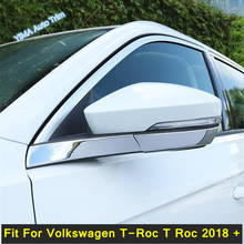 Lapetus-Tira protectora para espejo retrovisor de puerta, cubierta cromada embellecedora para Volkswagen t-roc T Roc 2018 - 2021 2024 - compra barato