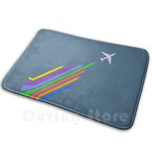 Travel Line Sky Airplane Plane Mat Rug Carpet Anti-Slip Floor Mats Bedroom Airport Tourism Culture 2024 - buy cheap