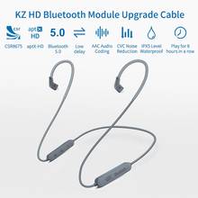 KZ 0,75 мм B/C Pin Bluetooth 5,0 кабель для наушников для ZST/ZS10 ZSN/ZSNpro/ZS10pro 2024 - купить недорого