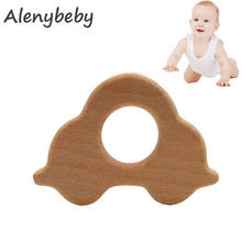 Beech Wooden Cars Teether Natural Handmade Wooden Teether DIY Wood Personalized Pendent Eco-Friendly Safe Baby Teething Toys 2024 - buy cheap