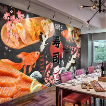 Фотообои на заказ в виде японских суши, гурманов, 3D обои для ресторанов, для закусок, декор для бара, обои 3d 2024 - купить недорого