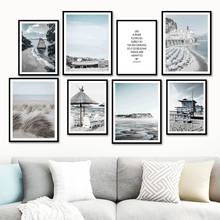 Beach Deck Chair Reed Sea Landscape Quote Wall Art Canvas Painting Nordic Posters And Prints Wall Pictures For Living Room Decor 2024 - buy cheap