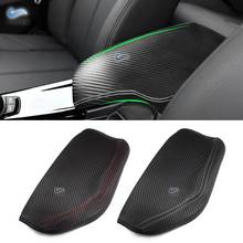 For BMW 3 Series F30 2013 2014 2015 2016 2017 2018 Carbon Texture Microfiber Leather Car Interior Center Armrest Box Cover Trim 2024 - buy cheap