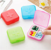 1PC Mini Portable 4 Grid Push Open Style Pill Box Candy Color Medicine Pillbox Tablet Storage Case Container Cases Storage Box 2024 - buy cheap