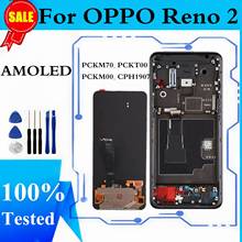 Дисплей AMOLED для Oppo Reno2 Reno 2, ЖК-дисплей, сенсорная панель, дигитайзер, рамка, PCKM70, PCKT00, PCKM00, CPH1907 2024 - купить недорого