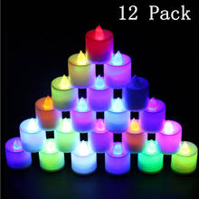 12 Pcs Flameless LED Tealight Tea Candles Wedding Light Romantic Candles Lights 2024 - buy cheap