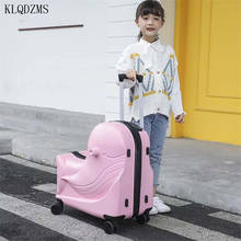Klqdzms-mala de viagem para crianças, carrinho com cabana giratória, 20 polegadas, para estudantes, bagagem de viagem 24 polegadas 2024 - compre barato