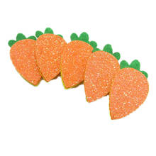 50pcs/lot Glitter carrot Padded Appliques for Children Headwear Hair clip Accessories and Garment Accessories 2024 - buy cheap