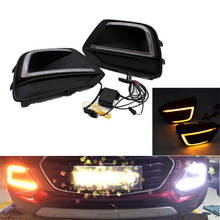 Auto Yellow Turn Signal Function LED Bumper Grille Fog Lamp DRL Daytime Running Light For chevrolet trax tracker 2016-2017 2024 - buy cheap