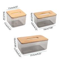 Bamboo Wooden Cover Plastic Tissue Box Paper Holder Dispenser Storage Case Home GXMA 2024 - buy cheap