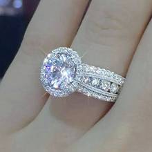 Новые модные обручальные кольца с кристаллами, Лидер продаж, женские элегантные кольца с белым кубическим цирконием класса ААА, женские свадебные украшения 2024 - купить недорого