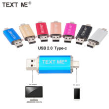 TEXT ME Type-C OTG USB 2.0 Flash Drive 64GB 32GB 16GB 8GB 4GB Pen Drive Smart Phone Memory Mini USB Stick Type - C 2024 - buy cheap