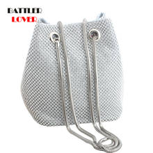 Mini bolsa de ombro e bolsa de mão com corrente de arco-íris, feminina, cristal, bolsa de mão, festa, diamante, strass, bolsa atravessada 2024 - compre barato