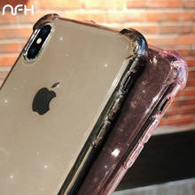 Модный Блестящий Силиконовый противоударный чехол для телефона iPhone 12 Mini 12 11 Pro XR XS Max SE 2020 6S 7 8 Plus, мягкий прозрачный чехол 2024 - купить недорого