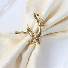 Guardanapo decorativo de liga de cervo branco, anel de guardanapo para decoração de mesa, festa de casamento, jantar 2024 - compre barato
