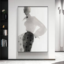Pintura de acuarela, imágenes modernas de moda para el diseño del hogar, cuadros de pared en blanco y negro, póster de lienzo, arte de pared, decoración de la habitación 2024 - compra barato