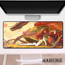 Anime Girl and Dragon Mouse Pad Laptop PC Gaming Room Accessories Kawaii Table Pad XXL Gamer Mousepad Computer Keyboard Desk Mat 2024 - buy cheap