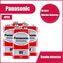 4pcs Panasonic 9V 6F22 Alkaline Battery for Alarm Wireless Microphone Mercury Free Long working life 2024 - купить недорого